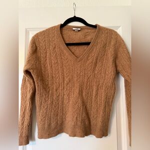 J. Crew 100% Cashmere cable-knit V-neck sweater size Small Women’s